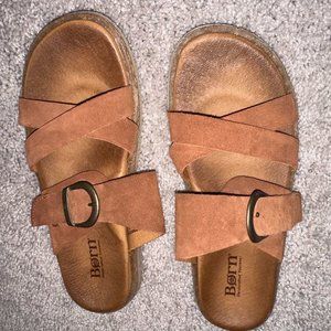 Born Born Womens Caite Slide Sanda Dark Blue 10M